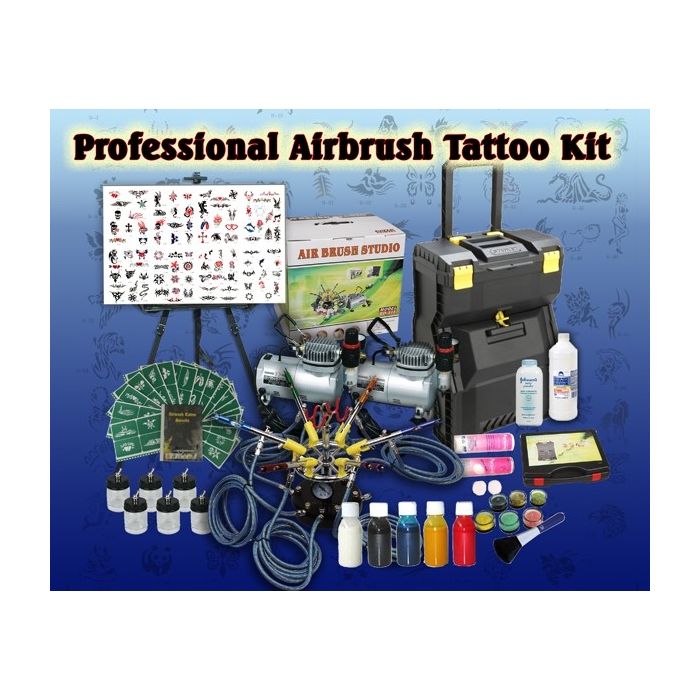 Airbrush tattoo equipment stock photo. Image of aerography - 153369430