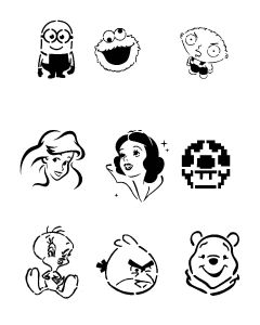 CARTOON STENCILS SET