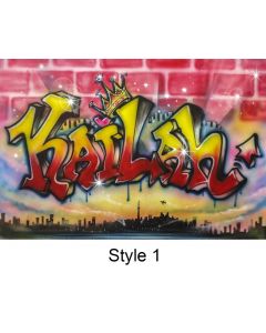 Custom Graffiti Name Art on Canvas