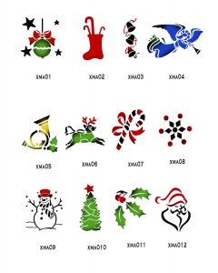 CHRISTMAS STENCILS SET #1